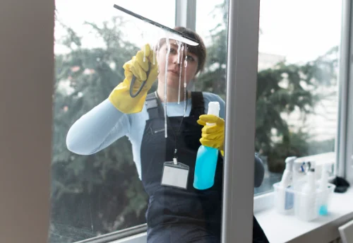 Nettoyage de vitres intérieures et extérieures à la Vendue-Mignot